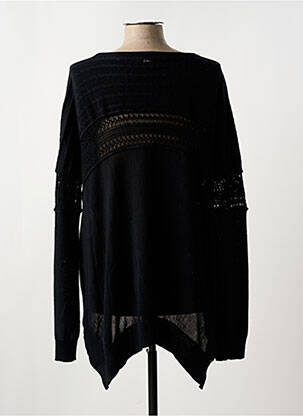 Pull tunique stretch manches longues noir HIGH femme