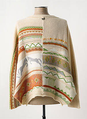 Pull stretch manches longues beige HIGH femme