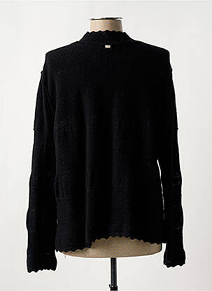 Gilet manches longues col rond noir HIGH femme