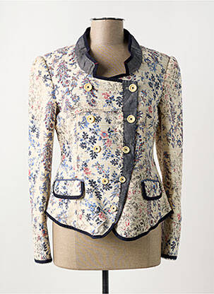 Veste chic col rond bleu HIGH femme