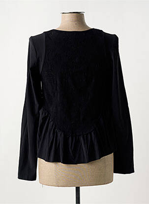 Gilet manches longues stretch noir INDIES femme