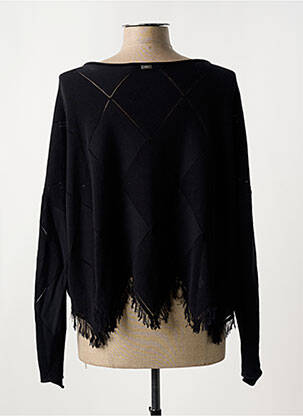 Pull tunique stretch manches longues noir HIGH femme