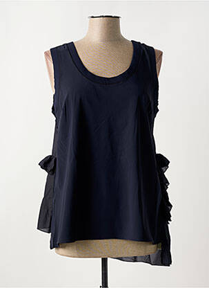 Top stretch sans manche bleu HIGH femme