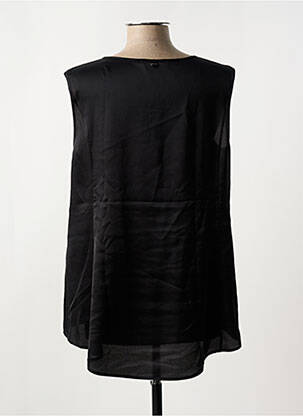 Top tissage crêpe sans manche noir HIGH femme