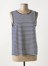 Débardeur stretch sans manche bleu INDIES femme