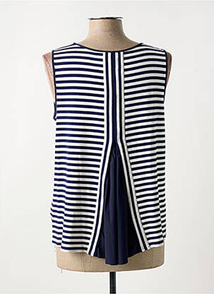Débardeur stretch sans manche bleu INDIES femme