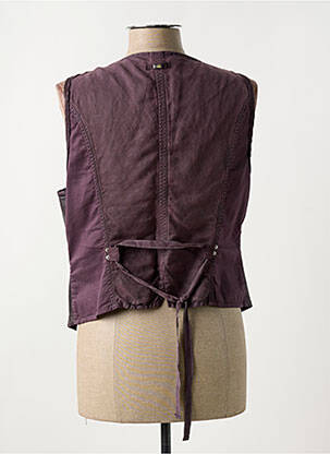 Gilet sans manche fausses poches violet HIGH femme