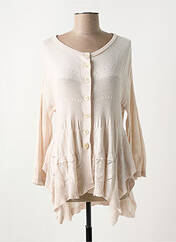 Gilet manches longues rose HIGH pour femme seconde vue