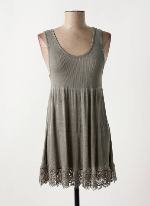 Robe courte sans manche sans manche vert HIGH femme