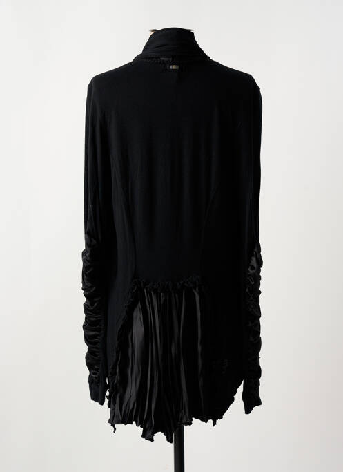 Gilet manches longues col châle noir HIGH femme
