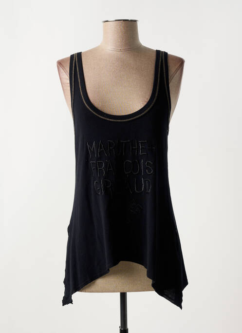 T-shirt stretch fines bretelles noir MARITHE & FRANCOIS GIRBAUD femme
