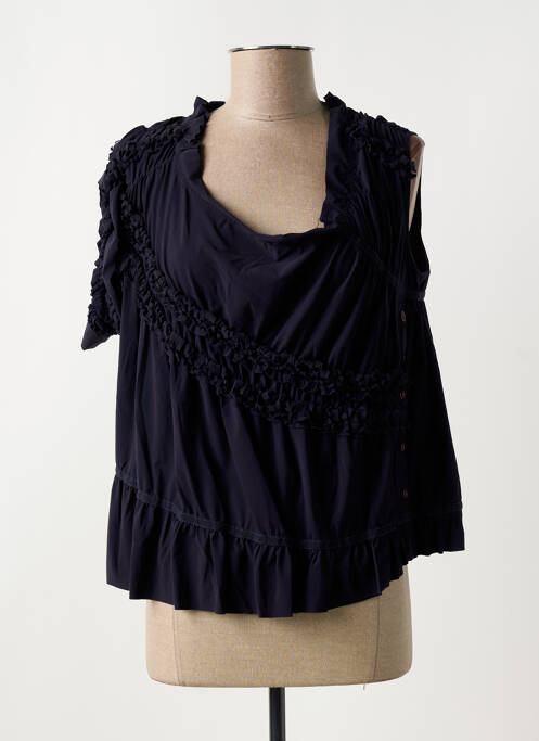 Blouse coupe fluide sans manche bleu HIGH femme