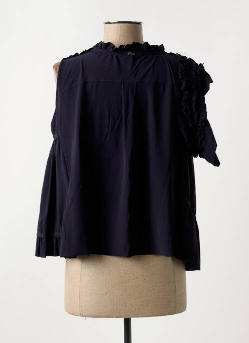 Blouse coupe fluide sans manche bleu HIGH femme