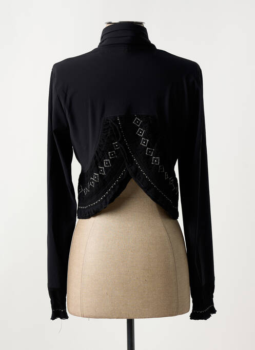 Boléro effet matière satinée noir HIGH femme