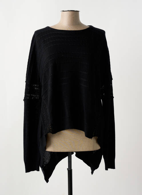 Pull tunique stretch manches longues noir HIGH femme