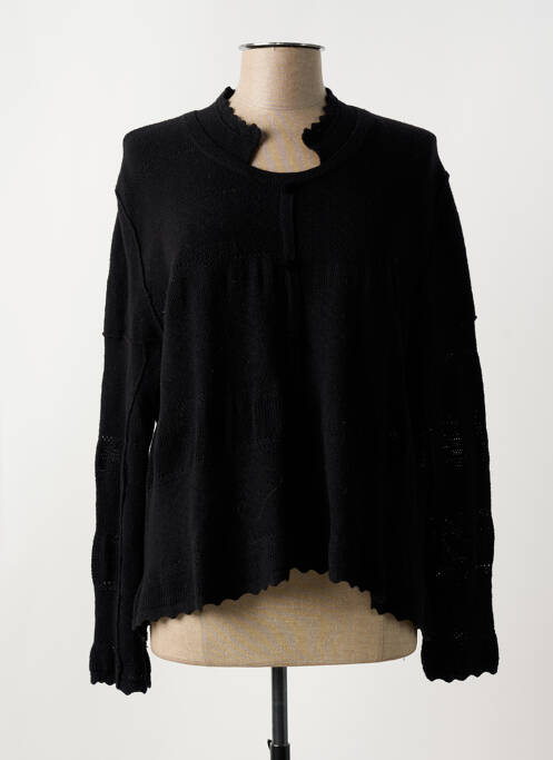 Gilet manches longues resserrée sur le bas noir HIGH femme