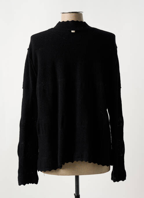 Gilet manches longues resserrée sur le bas noir HIGH femme