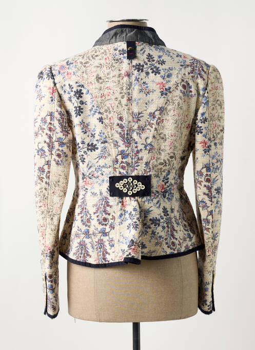 Veste chic col rond bleu HIGH femme
