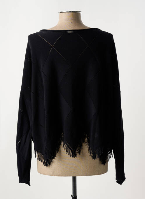 Pull tunique stretch manches longues noir HIGH femme