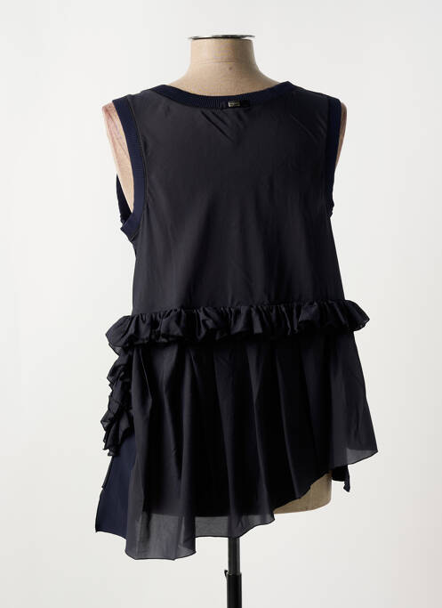 Top stretch sans manche bleu HIGH femme