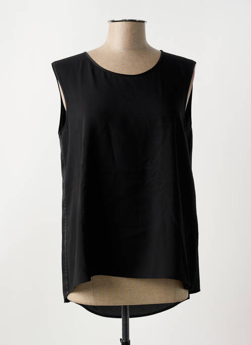 Top coupe fluide sans manche noir HIGH femme
