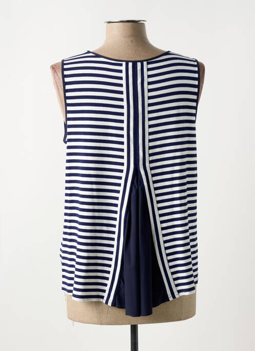 Débardeur stretch sans manche bleu INDIES femme