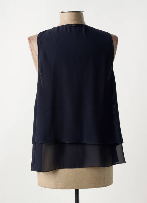 Top coupe fluide sans manche bleu HIGH femme