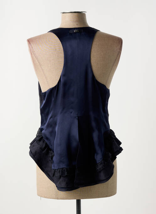 Gilet sans manche imprimé rayures bleu HIGH femme