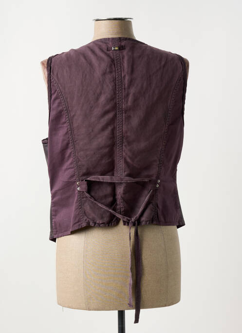 Gilet sans manche fausses poches violet HIGH femme