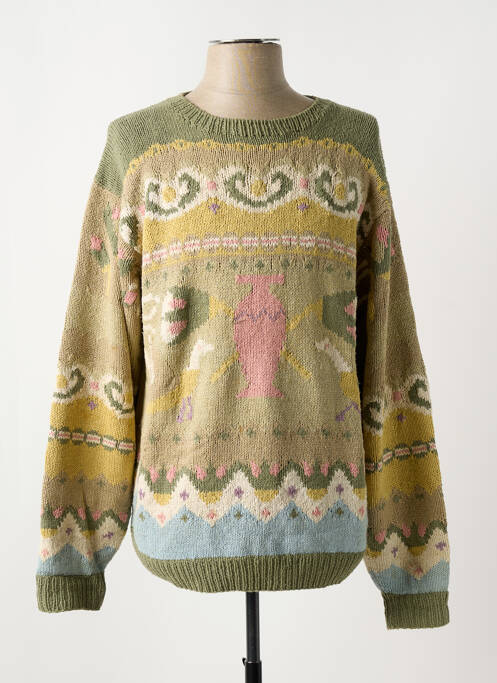 Pull stretch manches longues vert DANIEL HECHTER femme