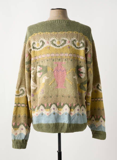 Pull stretch manches longues vert DANIEL HECHTER femme