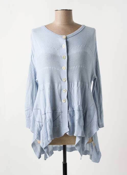 Gilet manches longues bleu HIGH pour femme