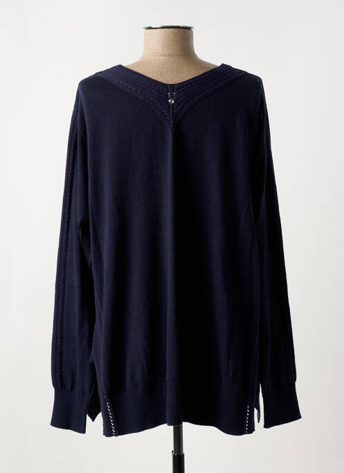 Pull col v manches longues bleu HIGH femme