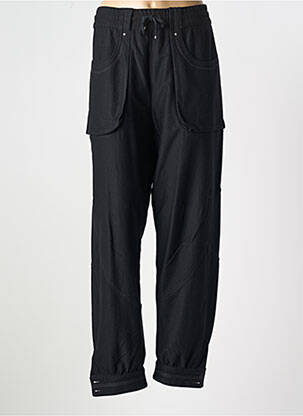 Pantalon droit stretch taille normale noir ICHI femme