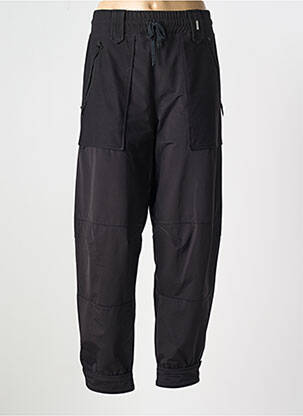 Pantalon droit taille élastique taille normale noir HICH USE femme