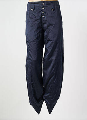 Pantalon droit bleu HICH USE pour femme