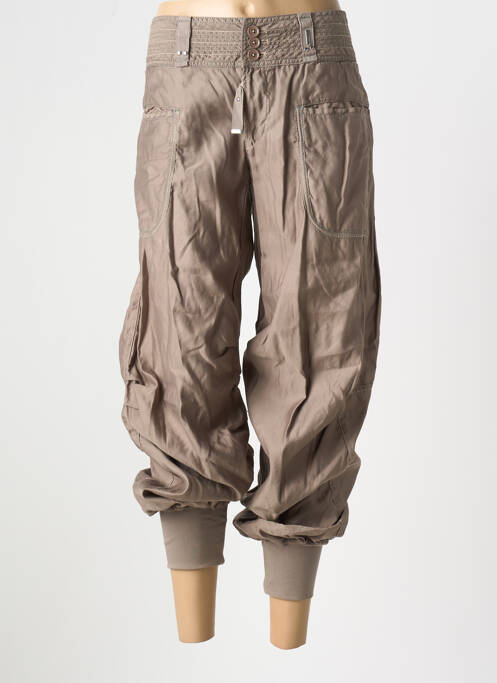 Pantacourt marron HICH USE pour femme