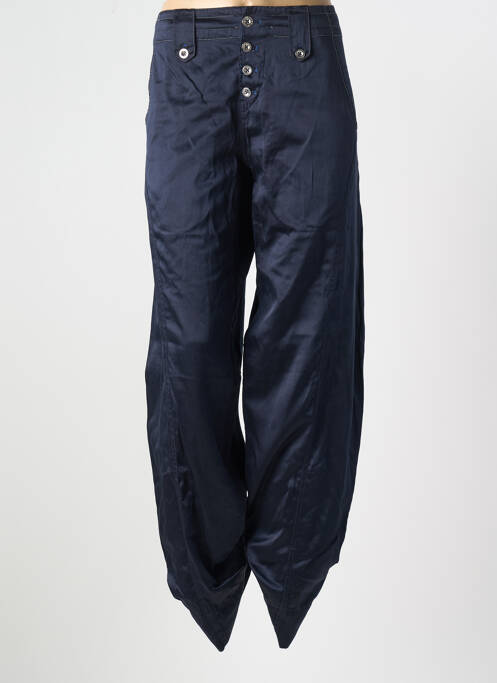Pantalon droit bleu HICH USE pour femme