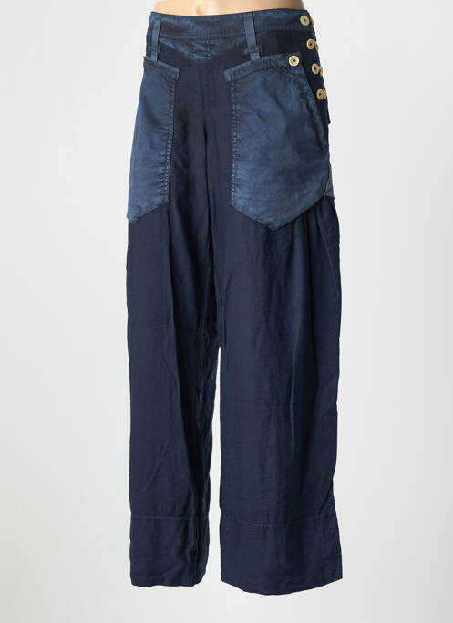 Pantalon droit bleu HICH USE pour femme