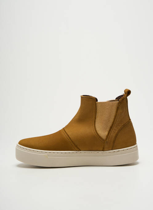 Bottines/boots bout rond talon plat jusqu'à 3cm marron NATURAL WORLD femme