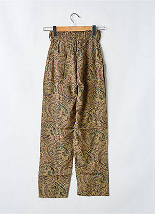 Pantalon droit taille à pinces taille haute beige SWILDENS femme