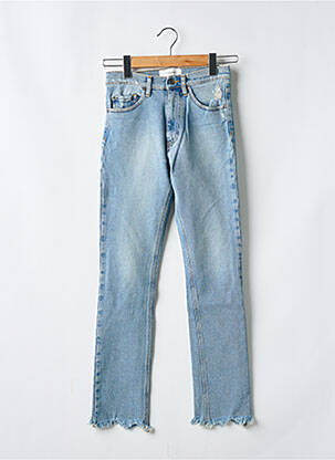 Jeans coupe slim effet usé délavé taille haute bleu ACQUAVERDE femme