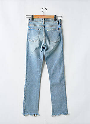 Jeans coupe slim effet usé délavé taille haute bleu ACQUAVERDE femme