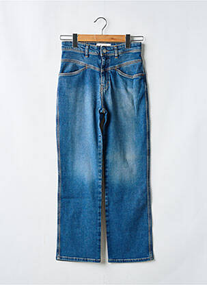 Jeans coupe droite taille haute taille haute bleu ACQUAVERDE femme