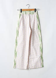 Pantalon large tissage popeline taille normale vert HOD femme