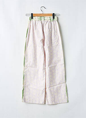 Pantalon large tissage popeline taille normale vert HOD femme