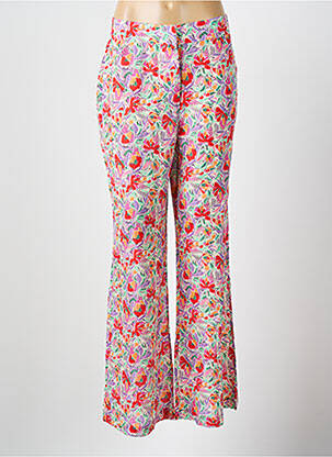 Pantalon flare fermeture zippée sous rabat avec crochet rouge BA&SH femme