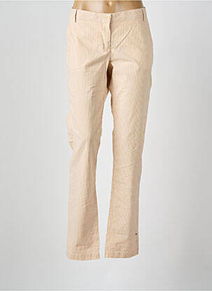 Pantalon chino tissage popeline taille normale beige HARTFORD femme