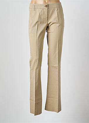 Pantalon chino tissage popeline taille normale beige HARTFORD femme