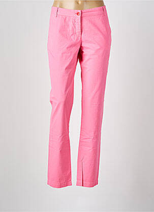 Pantalon chino tissage popeline taille normale rose HARTFORD femme